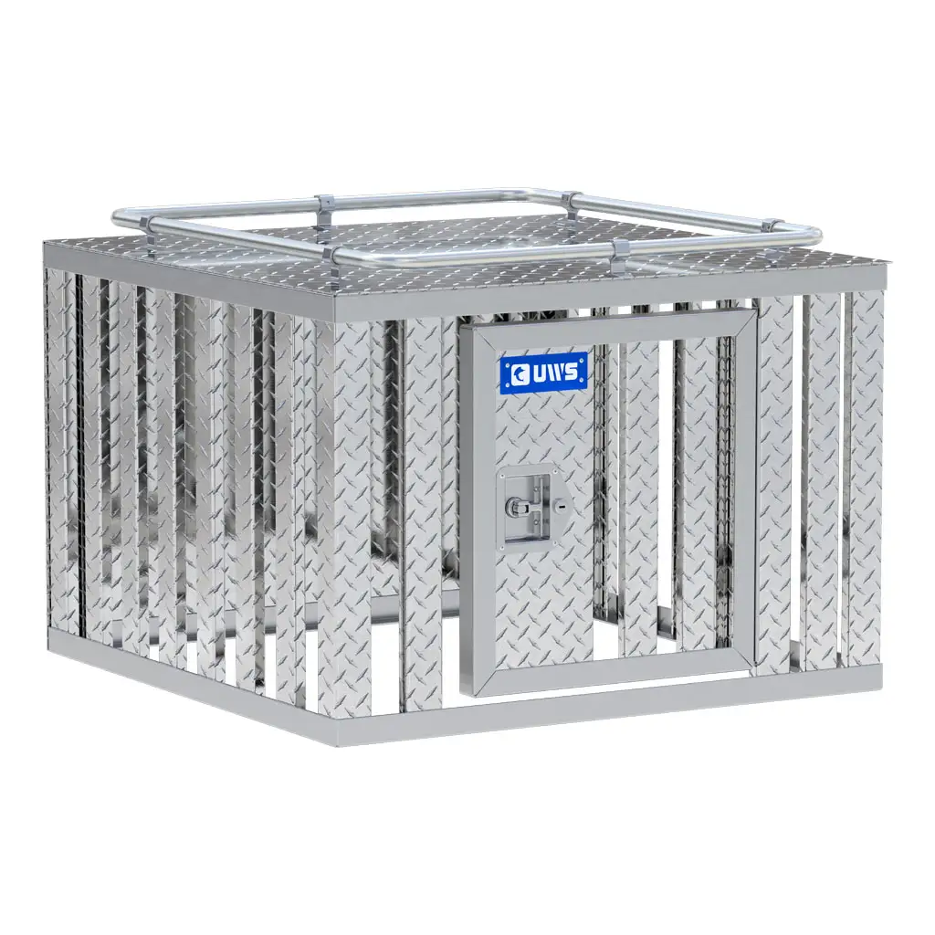 Bright Aluminum 36" x 36" Single-Door Dog Box