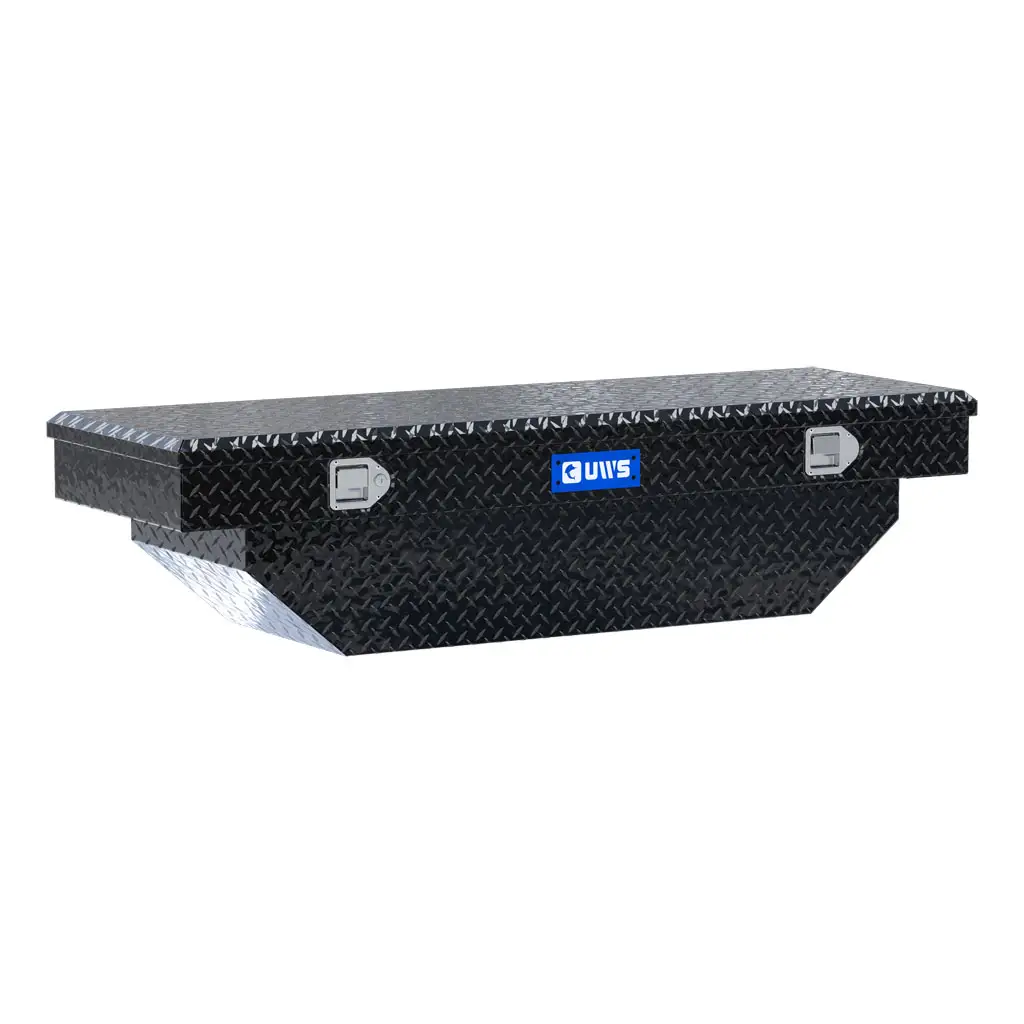 Gloss Black Aluminum 60" Angled Crossover Truck Tool Box (Heavy Packaging)