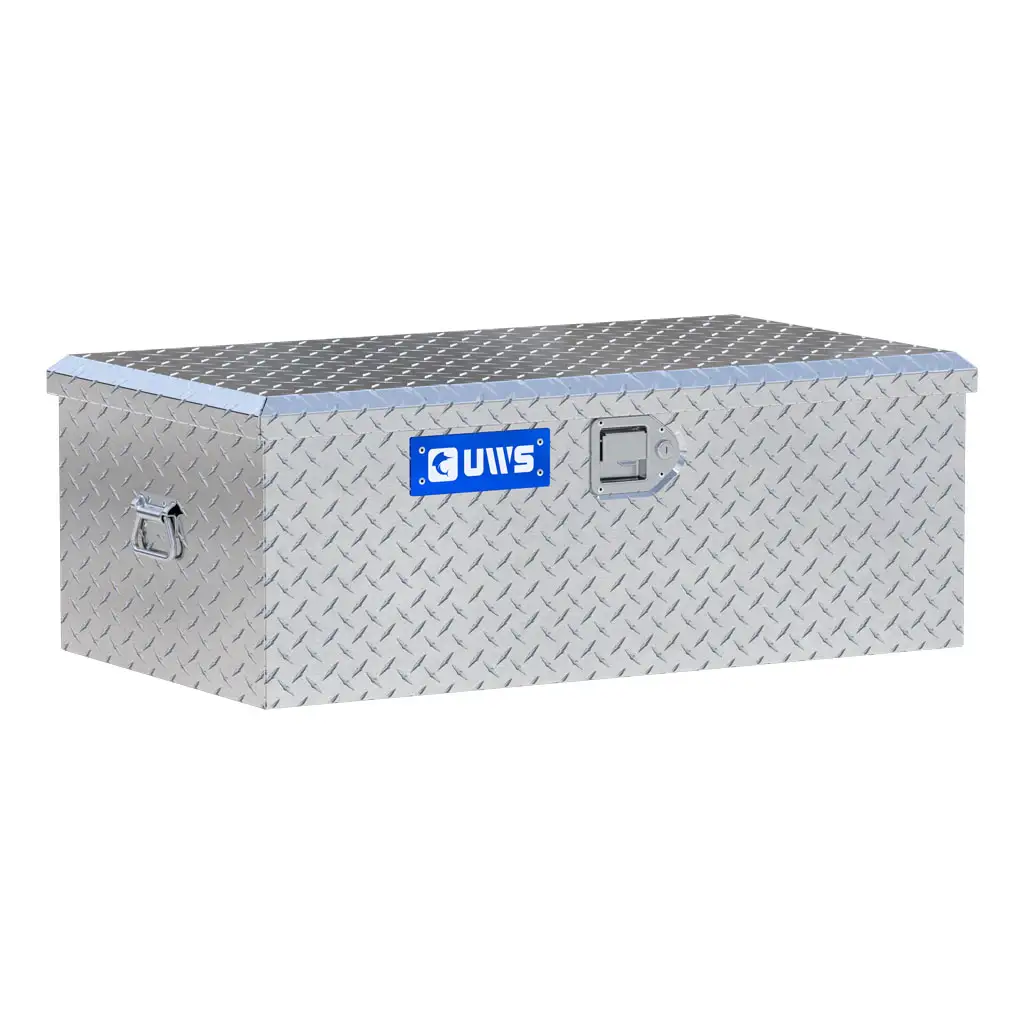 Bright Aluminum 36" Foot Locker (Heavy Packaging)