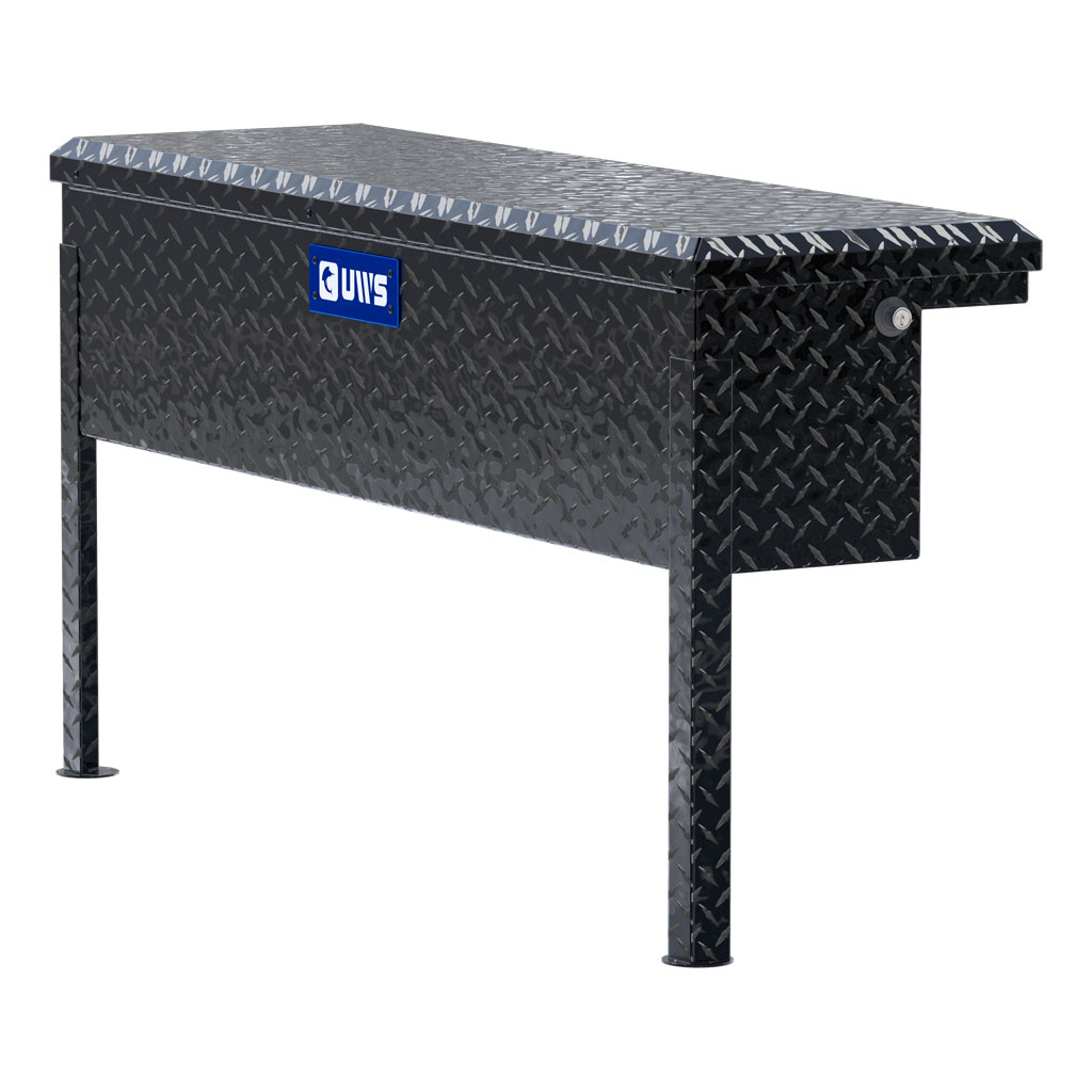 Gloss Black Aluminum 48" Truck Side Tool Box with Low Profile (Heavy Packaging)
