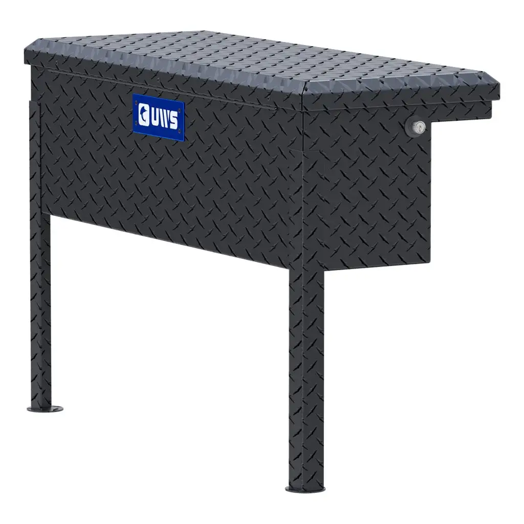 Matte Black Aluminum 36" Truck Side Tool Box with Low Profile (Heavy Packaging)