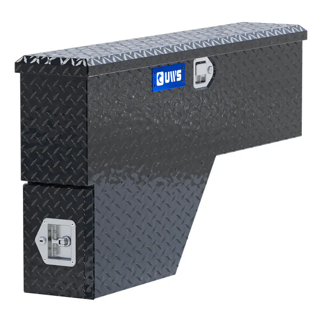 Gloss Black Aluminum 48" Passenger Wheel Well Tool Box (LTL Shipping Only)
