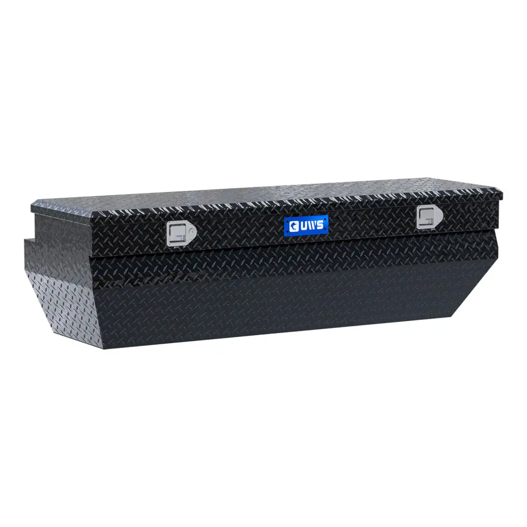 Gloss Black Aluminum 62" Wedged Angled Utility Chest Box (LTL Shipping Only)