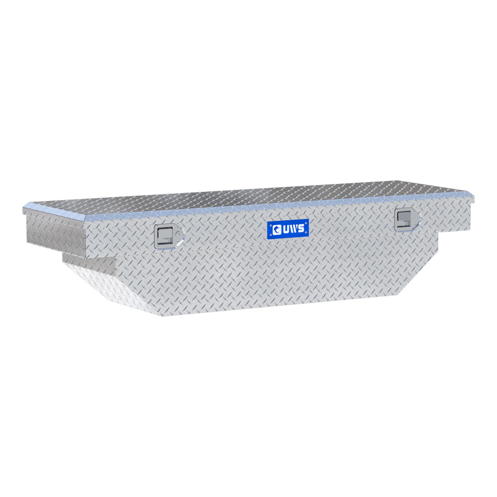 Bright Aluminum 63" Angled Crossover Truck Tool Box (LTL Shipping Only)