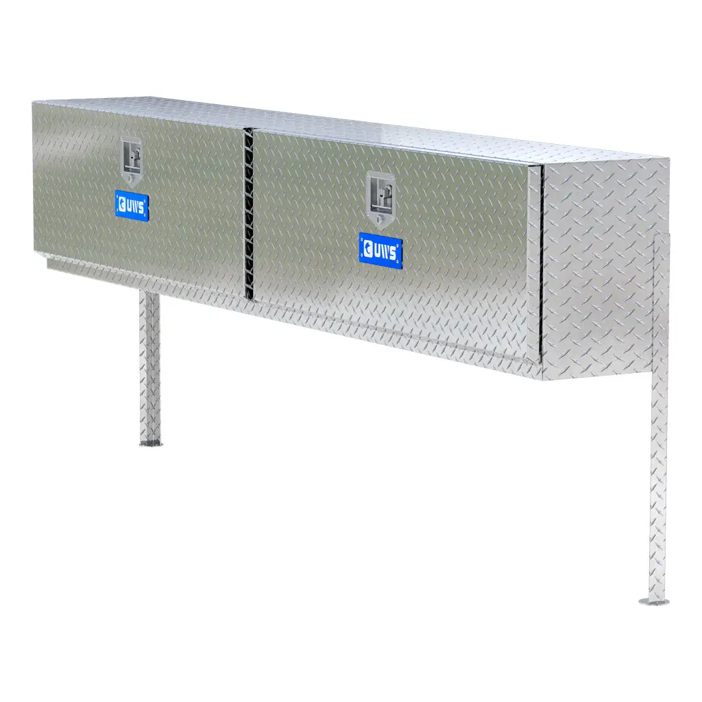 Bright Aluminum 90" Double-Door Topside Truck Tool Box