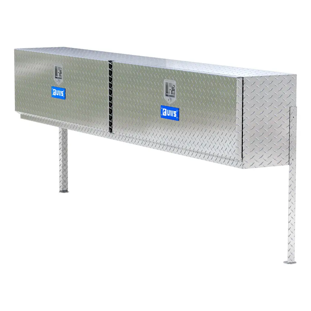Bright Aluminum 96" Double-Door Topside Truck Tool Box