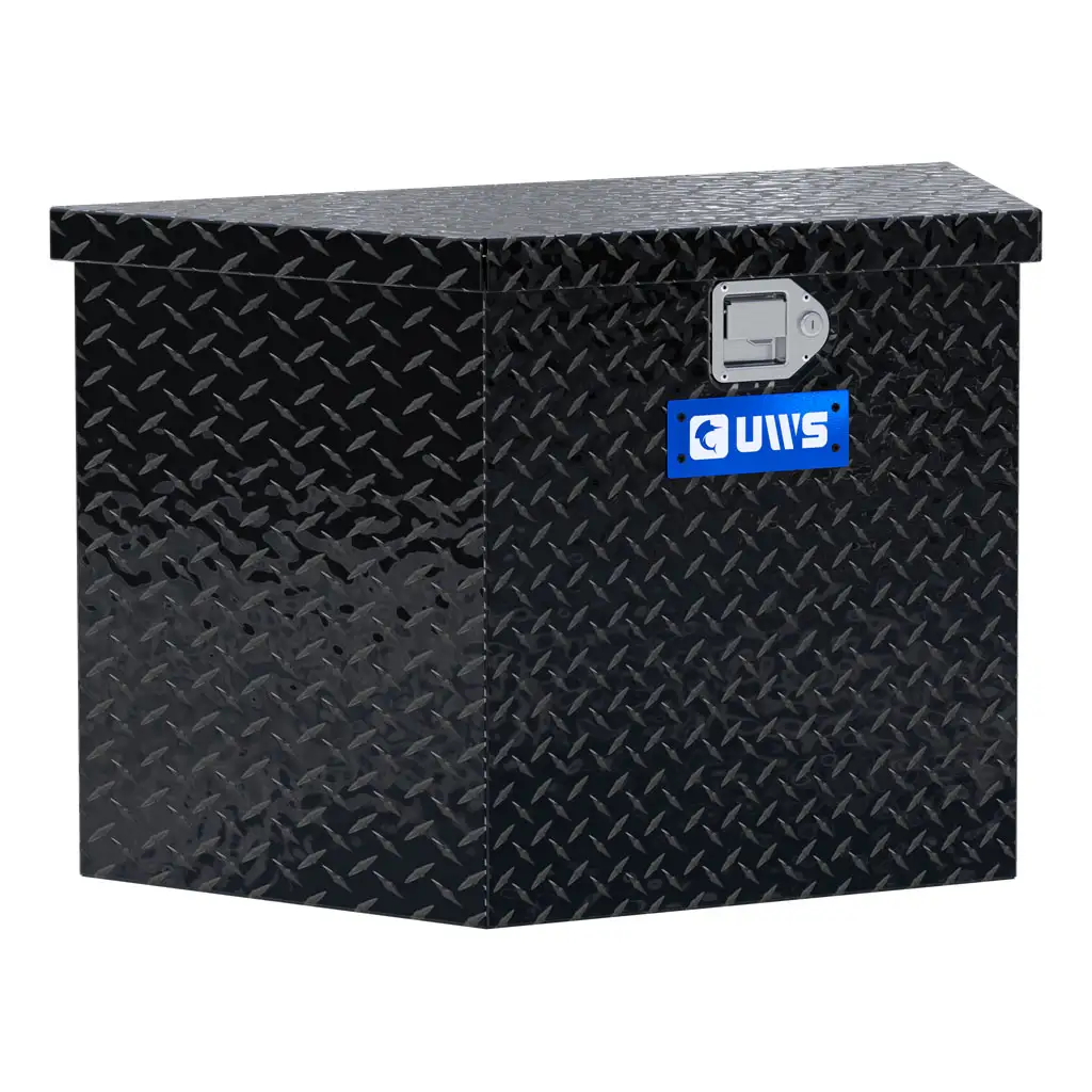 Gloss Black Aluminum 34" Trailer Tongue Box (LTL Shipping Only)