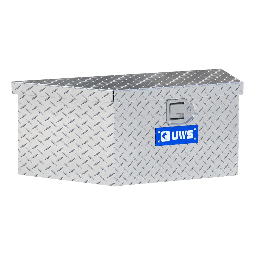 Bright Aluminum 34" Trailer Tongue Box with Low Profile (LTL Shipping Only)