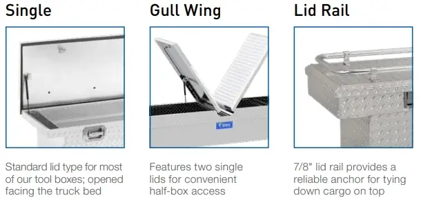Crossover Truck Tool box lids