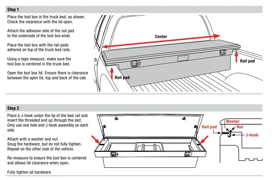 Ford F-250, F-350 Tool Box Installation
