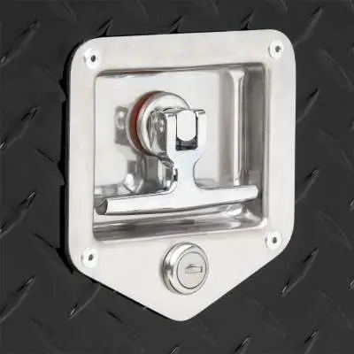 Underbody steel tool box handle