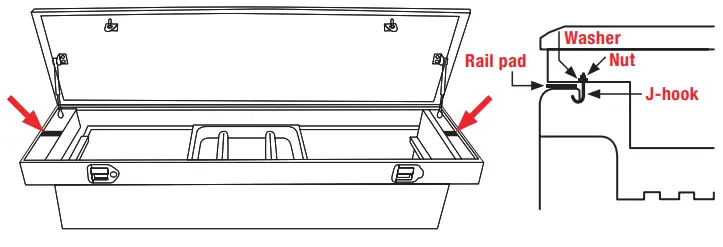 Securing truck tool box