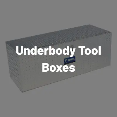 Underbody tool boxes for flatbed truck